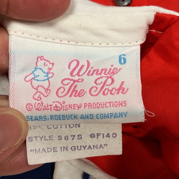 Vintage Winnie the Pooh Walt Disney smocked sailor style dress size 6 - Picture 6 of 7